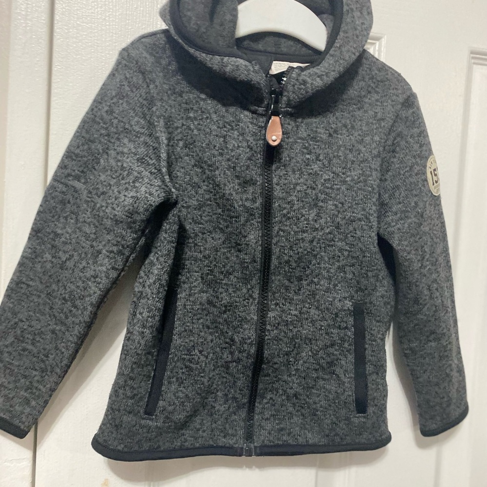EUC H&M Kids Charcoal Hooded Puffer Jacket (Size 2-4 Yrs)
